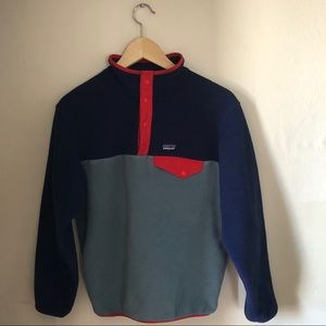 Patagonia Half Button Navy Blue and Grey